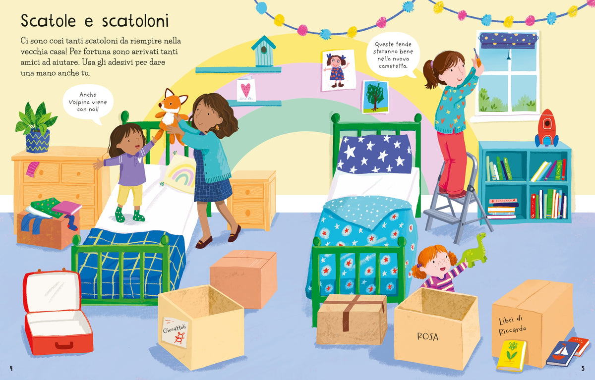Libri con adesivi - La nuova casa - Usborne - pagine interne