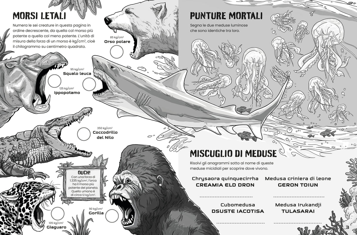 Rompicapi da urlo - Animali pericolosi - Usborne - pagine interne