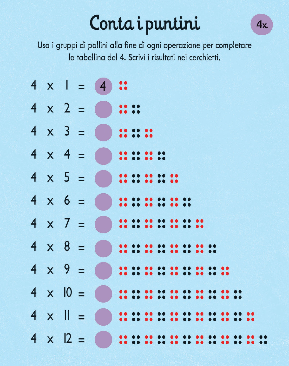 Blocco di giochi con le tabelline - Usborne - pagine interne