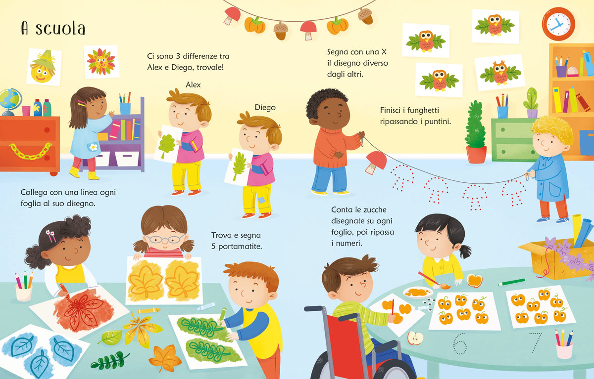 Disegno e cancello - Autunno - Usborne - pagine interne