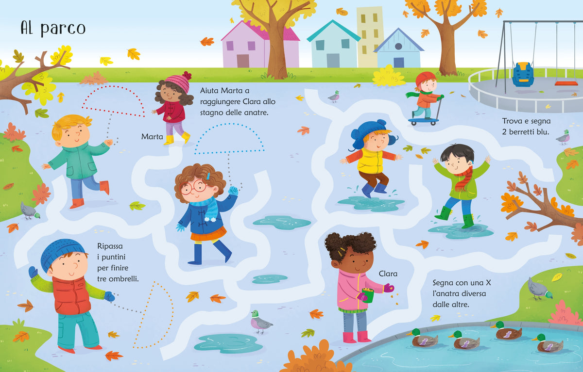 Disegno e cancello - Autunno - Usborne - pagine interne