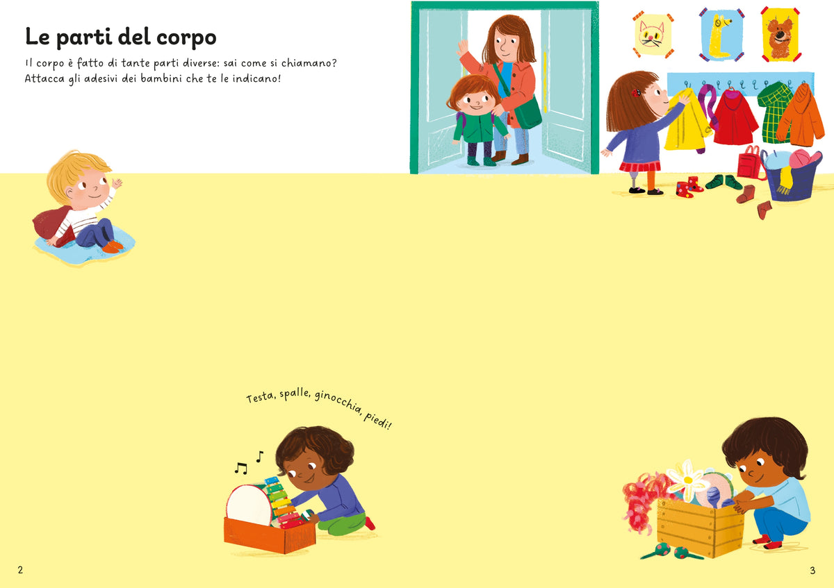 Piccoli libri con adesivi - Io e il mio corpo - Usborne - pagine interne