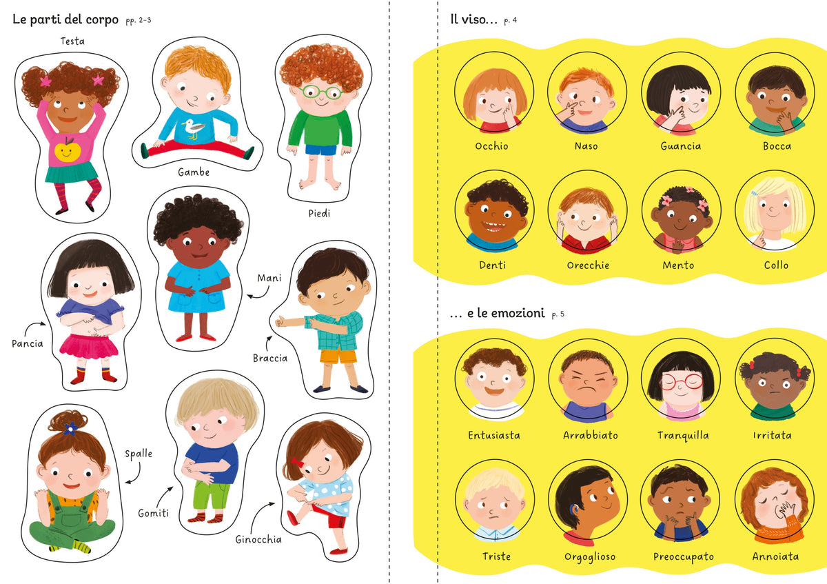 Piccoli libri con adesivi - Io e il mio corpo - Usborne - pagine interne