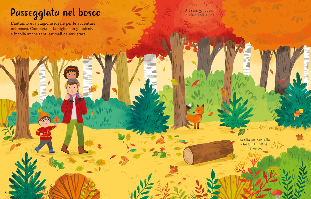 Libri con adesivi - Autunno - Usborne - pagine interne