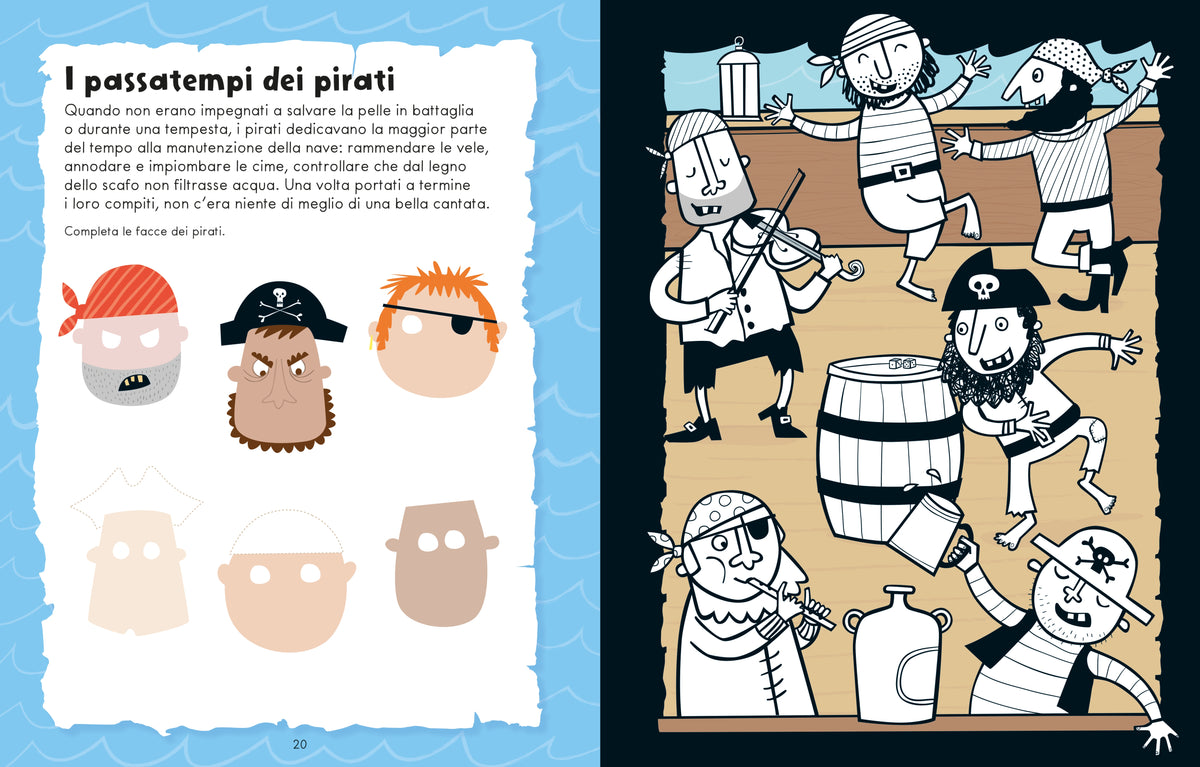 Libri da colorare con attività - Pirati - Usborne - pagine interne