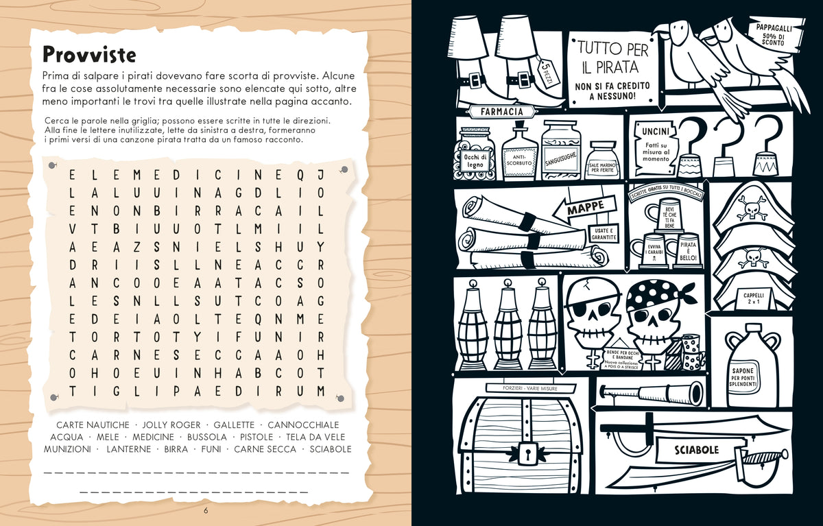 Libri da colorare con attività - Pirati - Usborne - pagine interne