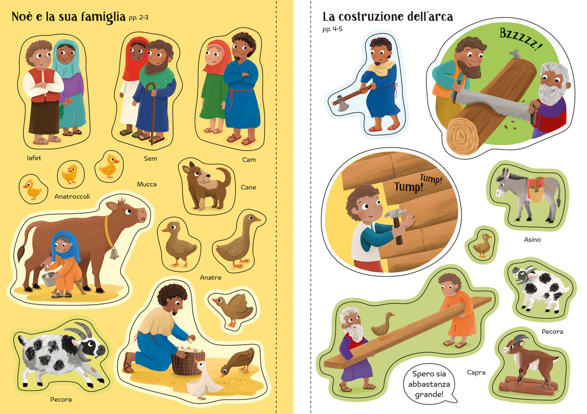 Piccoli libri con adesivi - L'arca di Noè - Usborne - pagine interne
