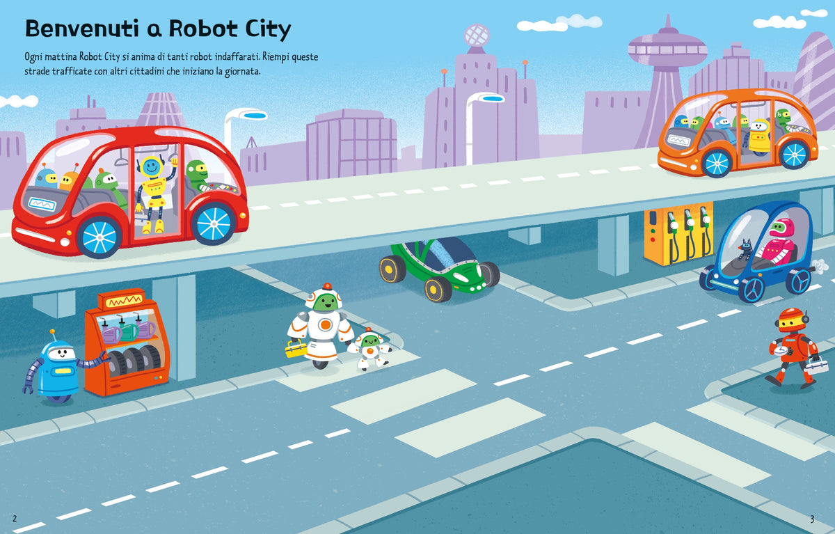 Libri con adesivi - Robot - Usborne - pagine interne