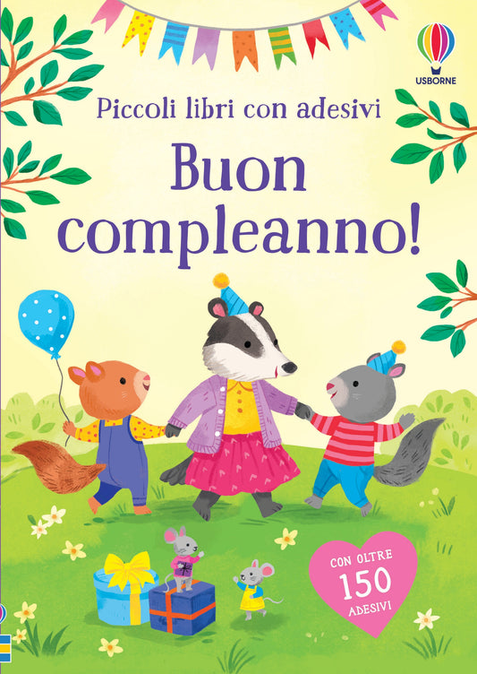 Piccoli libri con adesivi - Buon compleanno! - Holly Bathie - Usborne - copertina