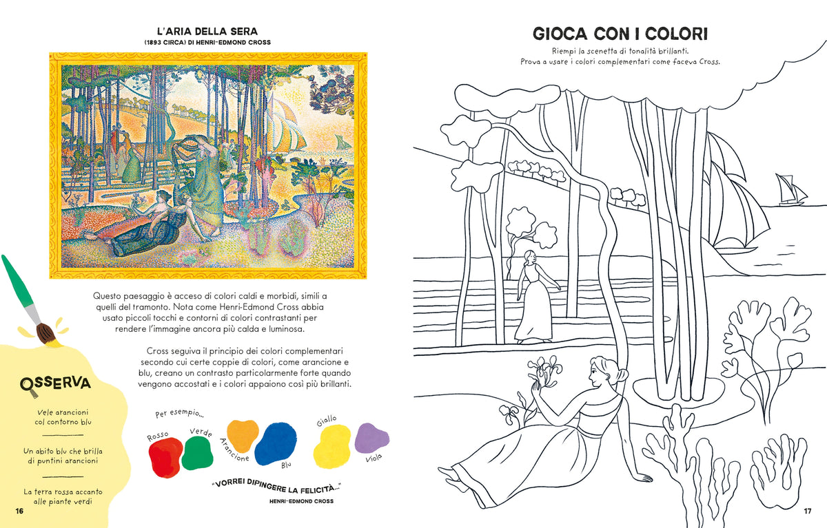 Quadri famosi da disegnare e colorare - Usborne - pagine interne