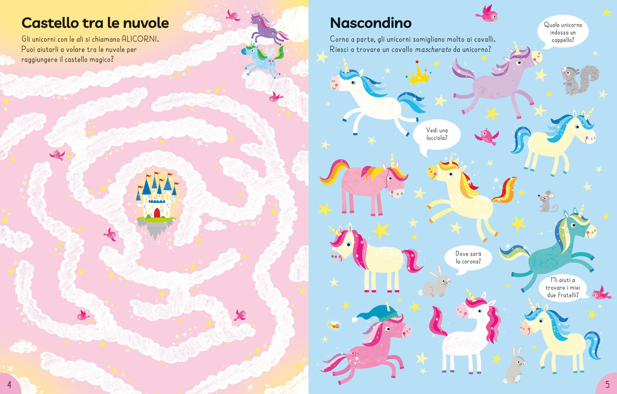 Il mio librone di attività - Unicorni - Usborne - pagine interne