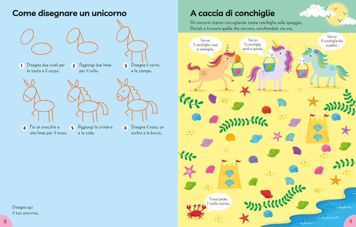 Il mio librone di attività - Unicorni - Usborne - pagine interne
