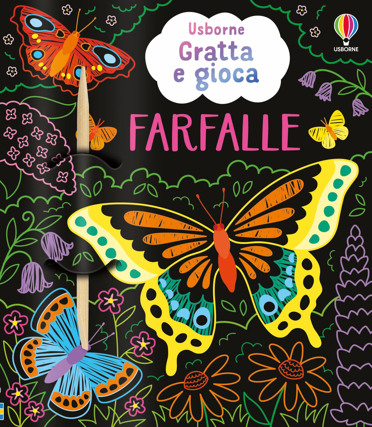 Gratta e gioca - Farfalle - Sam Baer - Usborne - copertina