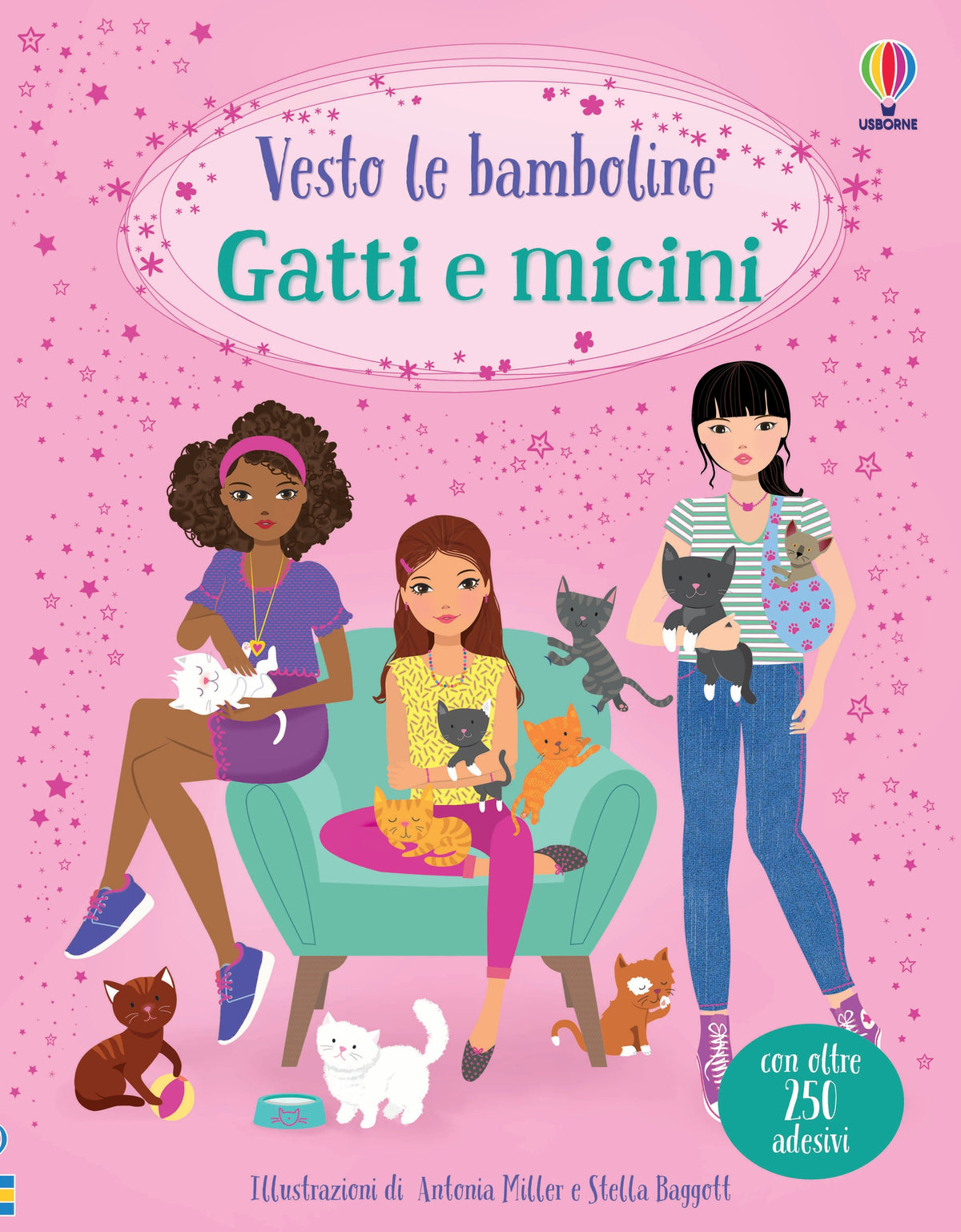 Vesto le bamboline - Gatti e micini - Lucy Bowman - Usborne - copertina
