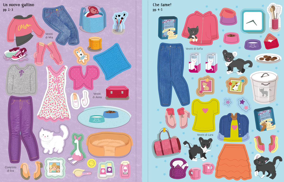 Vesto le bamboline - Gatti e micini - Usborne - pagine interne