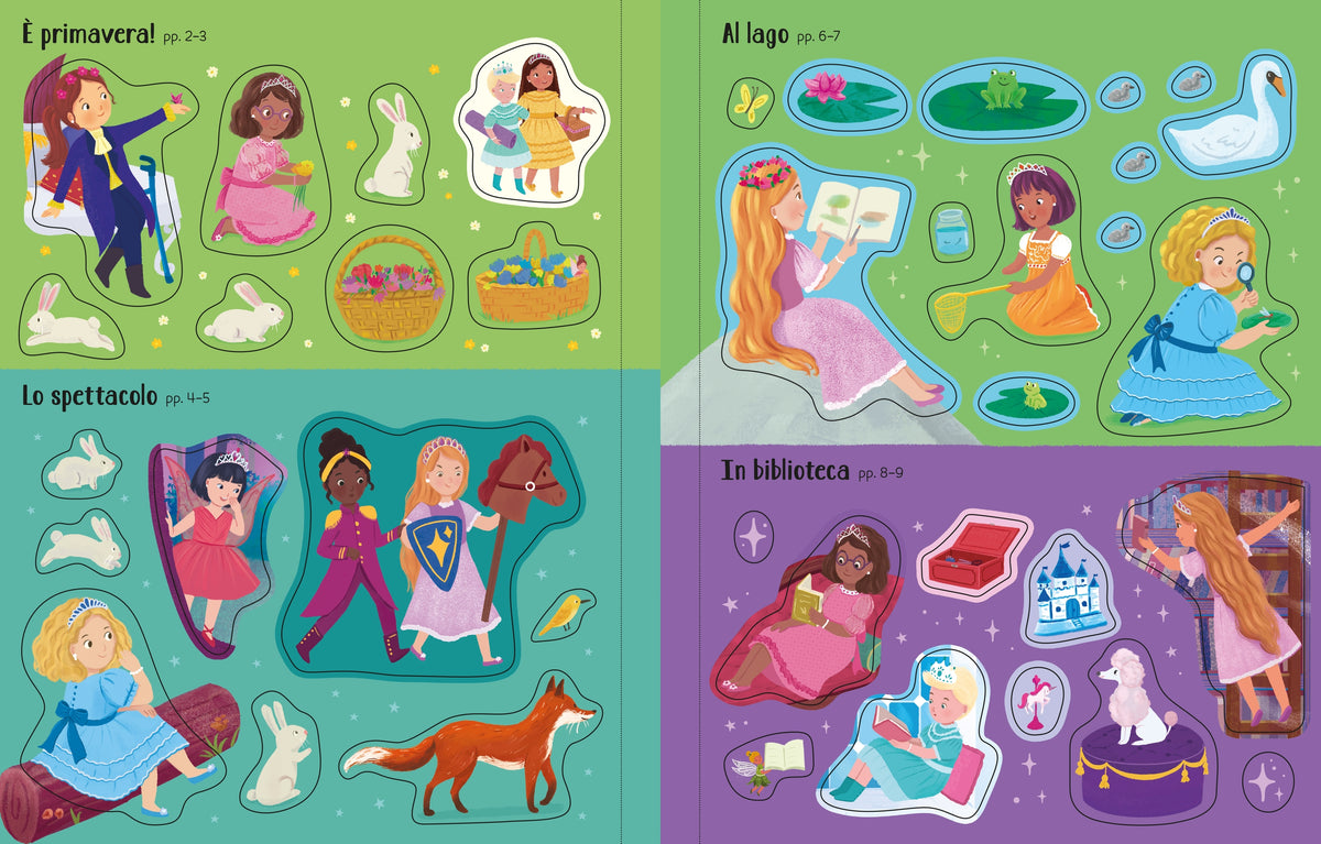 Libri con adesivi - Principesse - Usborne - pagine interne