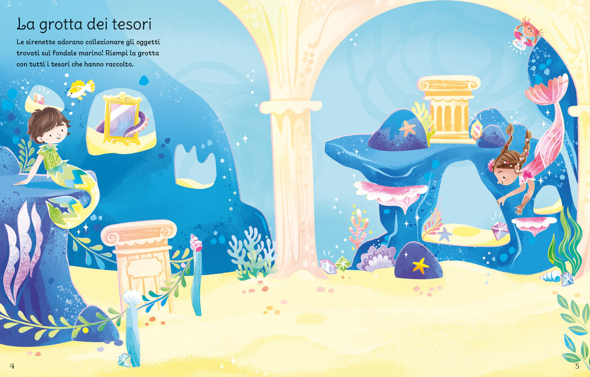 Libri con adesivi - Sirenette - Usborne - pagine interne
