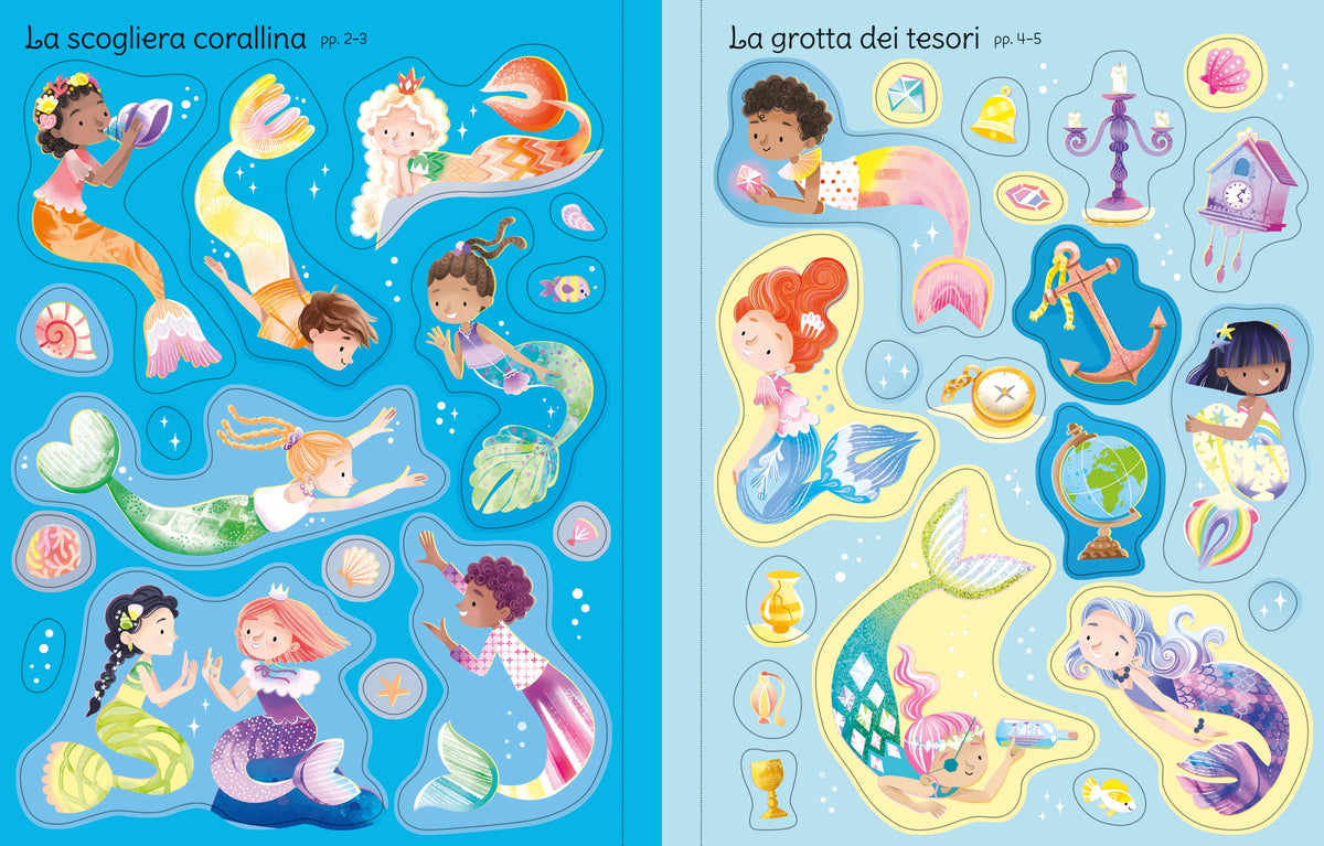 Libri con adesivi - Sirenette - Usborne - pagine interne