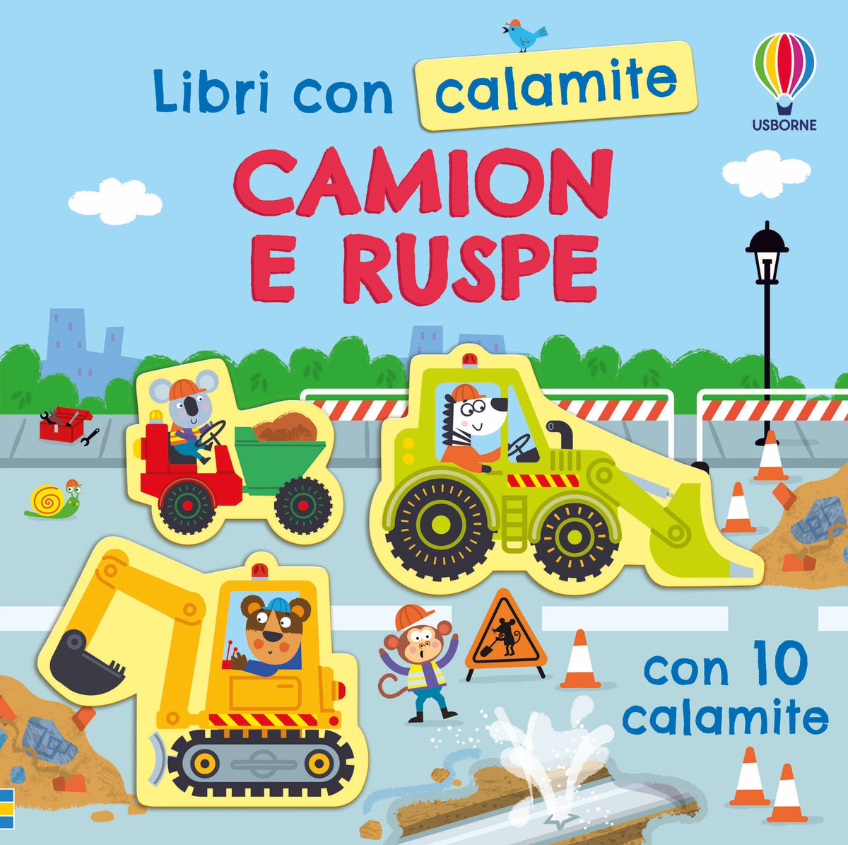 Libri con calamite - Camion e ruspe - Kristie Pickersgill - Usborne - copertina