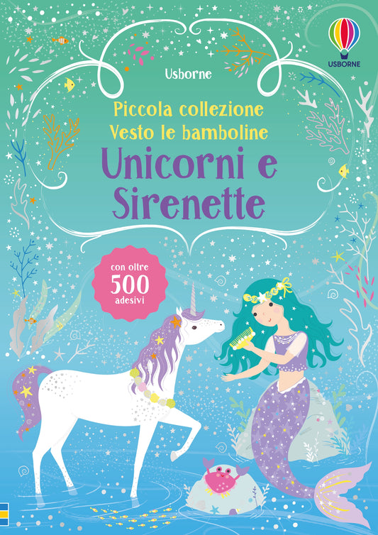 Vesto le bamboline - Unicorni e Sirenette - Fiona Watt - Usborne - copertina