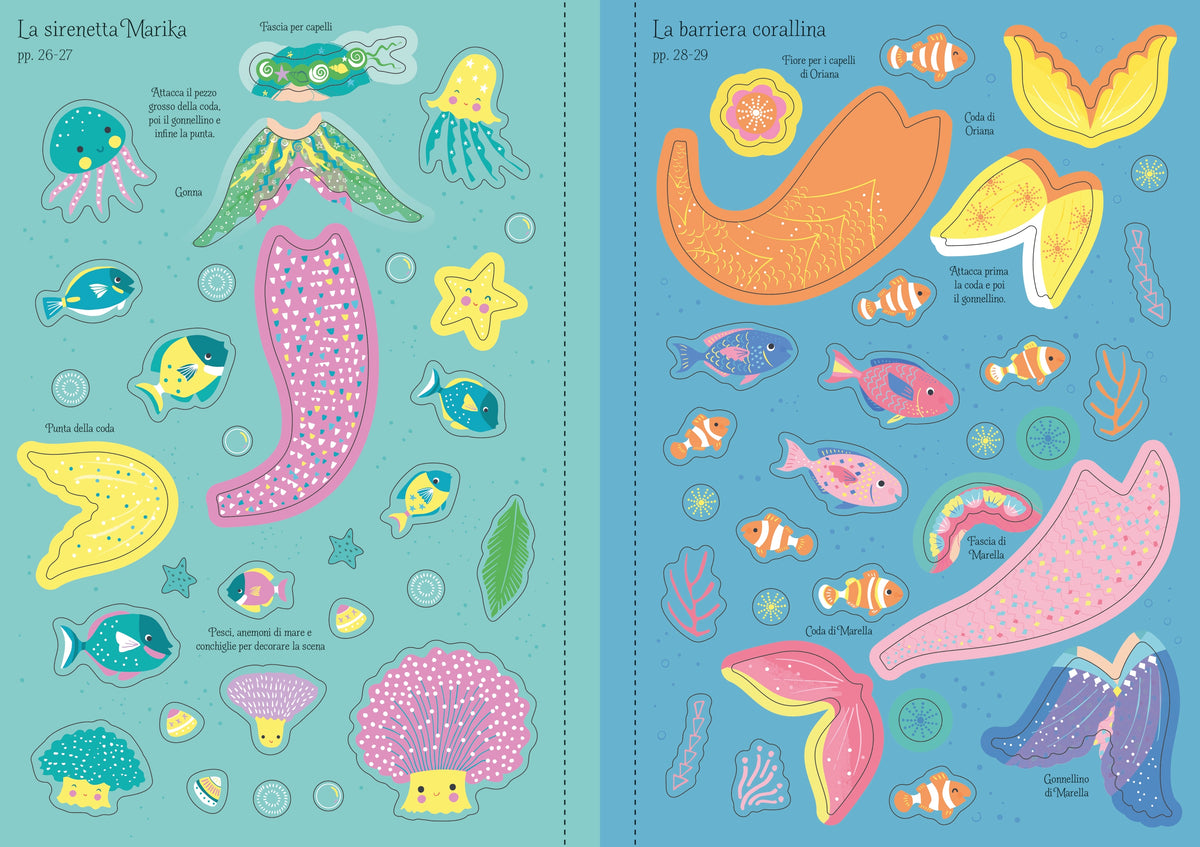 Vesto le bamboline - Unicorni e Sirenette - Usborne - pagine interne