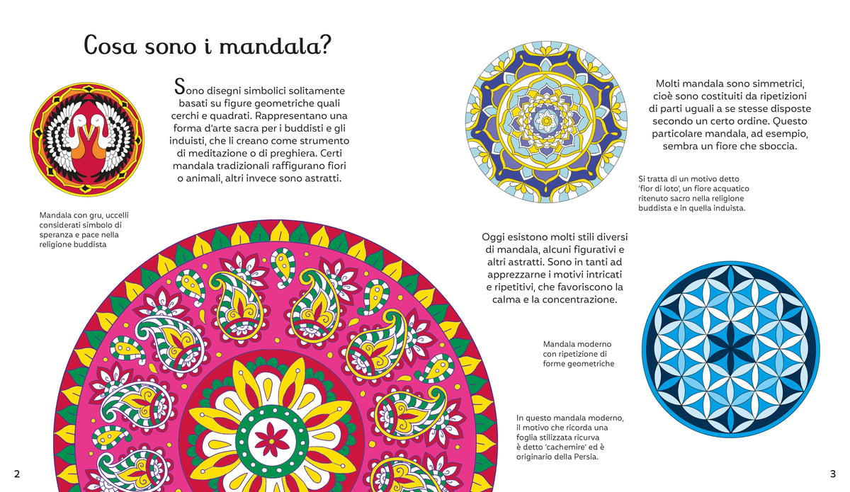 Mandala da disegnare e colorare - Usborne - pagine interne