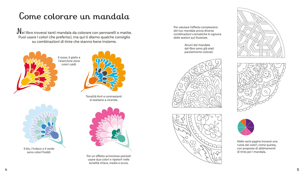Mandala da disegnare e colorare - Usborne - pagine interne