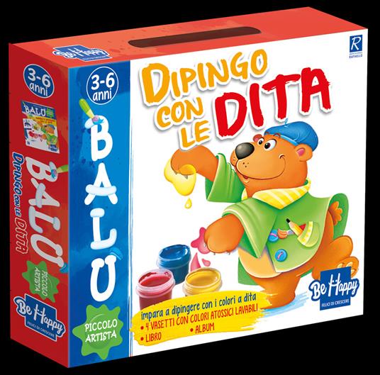 Dipingo con le dita. Balù piccolo artista - Roberta Pugnaloni - Raffaello, copertina
