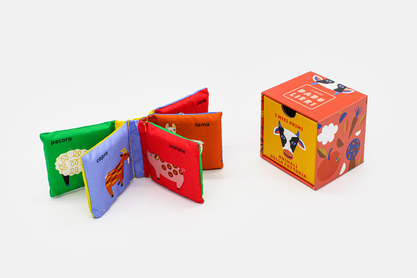 I miei primi animali della fattoria - Dadolibri - libro aperto a fisarmonica
