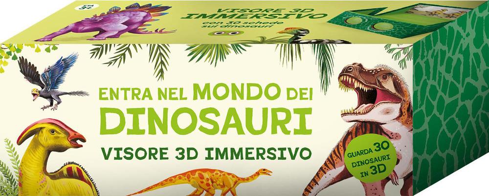 Entra nel mondo dei dinosauri, libro scatola visore 3D, di Jenny Wren, Editoriale Scienza