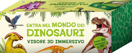 Entra nel mondo dei dinosauri, libro scatola visore 3D, di Jenny Wren, Editoriale Scienza