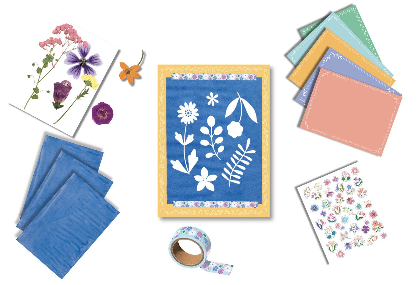 Il mio cofanetto d'artista - Quadri fioriti con cianotipia - Centroscuola