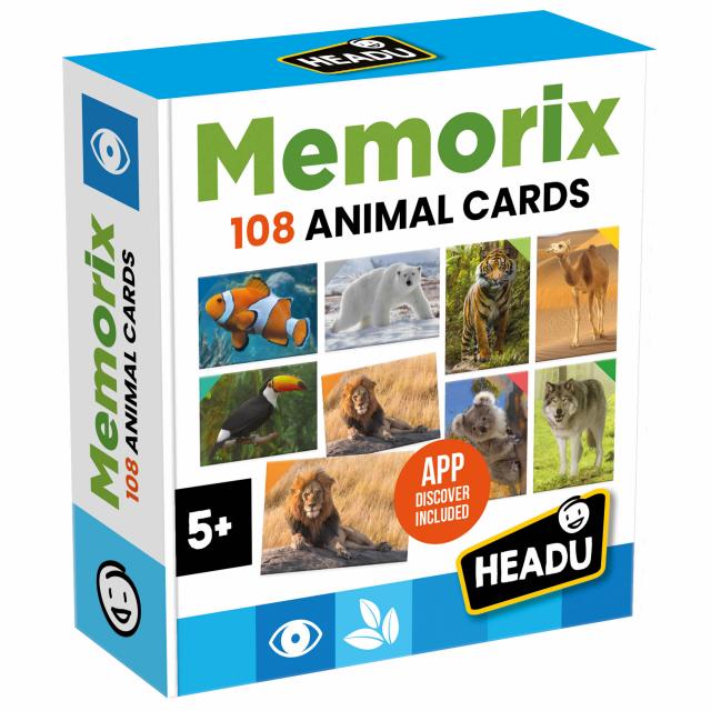 Memorix 108 Animal Cards - Headu - confezione
