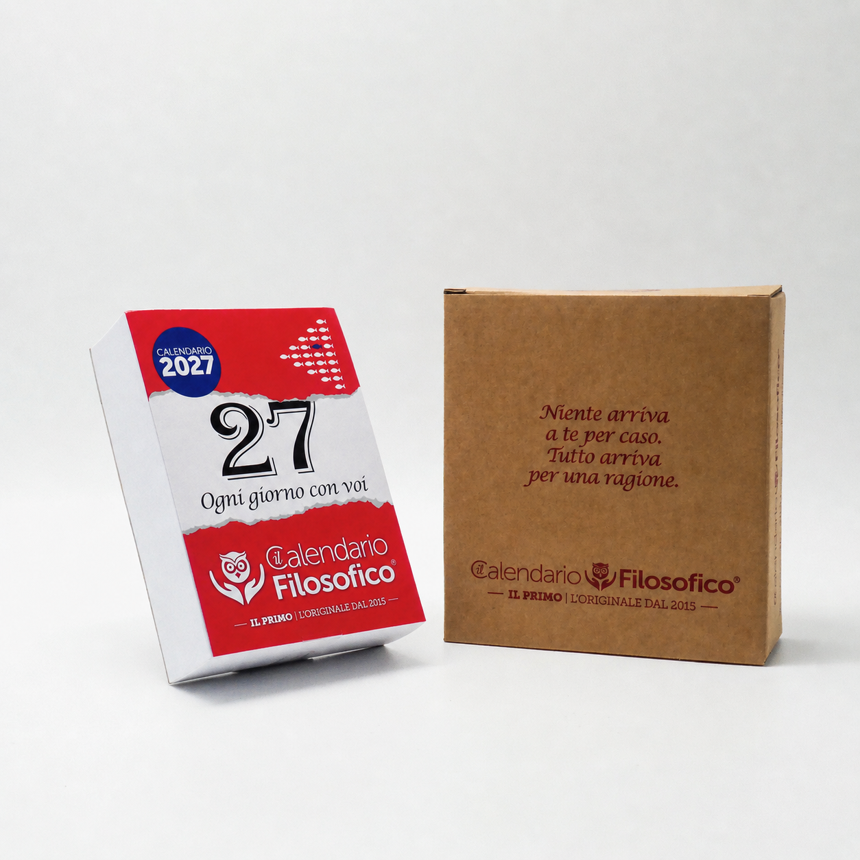 Calendario Filosofico 2027 A6 10x14 cm con alette - scatola regalo fronte