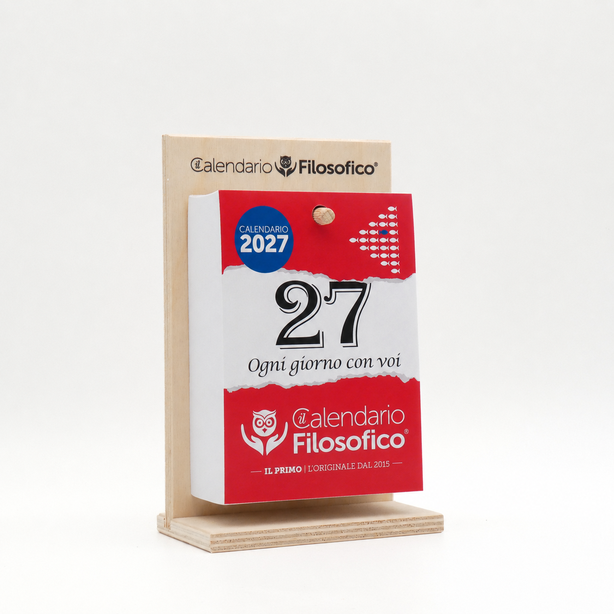 Calendario Filosofico 2027 con supporto in legno - copertina