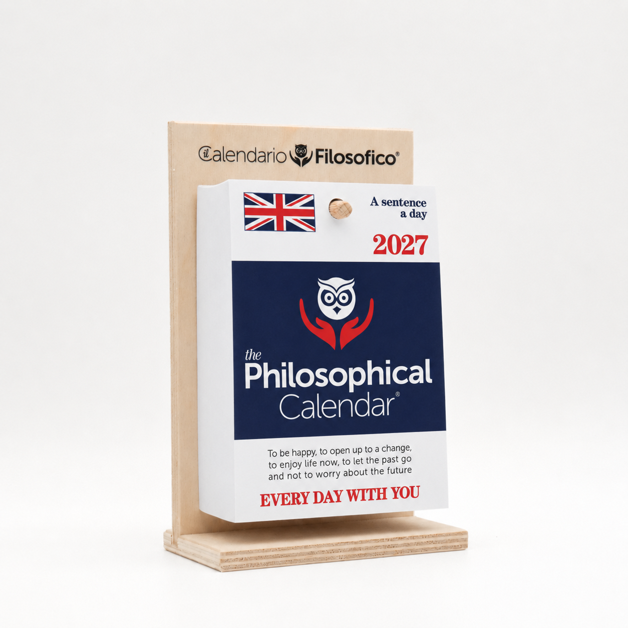 The Philosophical Calendar 2027 con supporto in legno - copertina