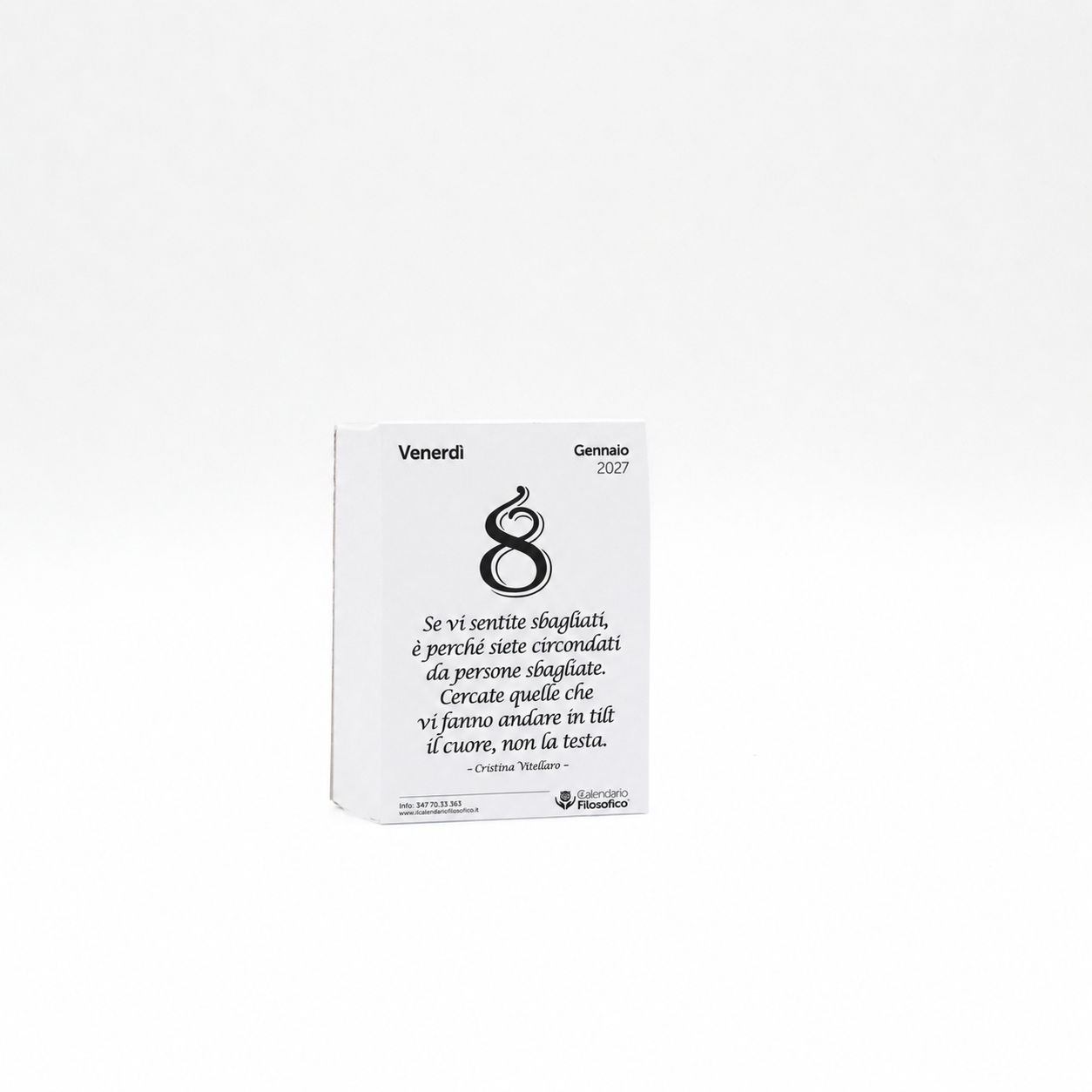 Calendario Filosofico Mignon 2027 5x7 cm senza supporto - pagina interna