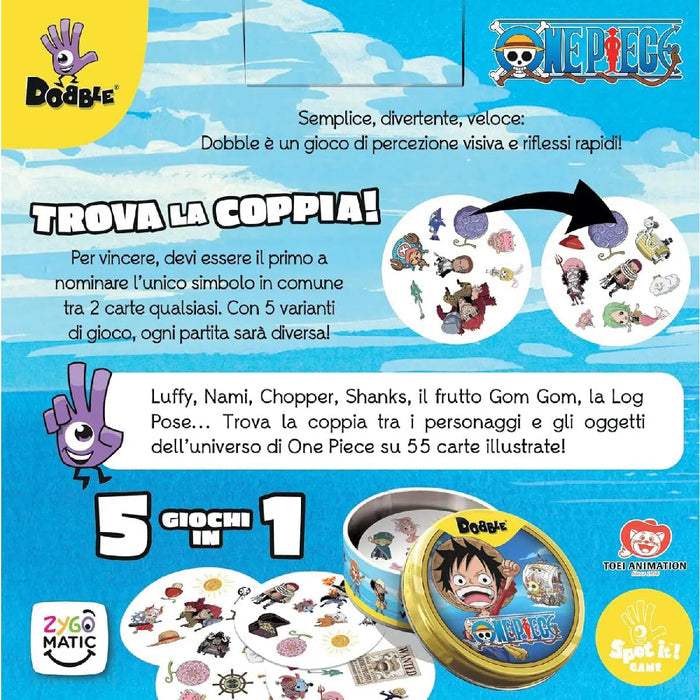 Dobble One Piece - Asmodee - carte illustrate personaggi