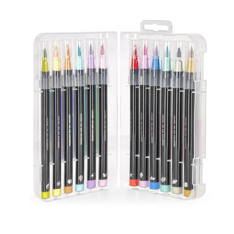 Set di 12 Pennarelli con Punta Pennello - Brush Markers Pastel