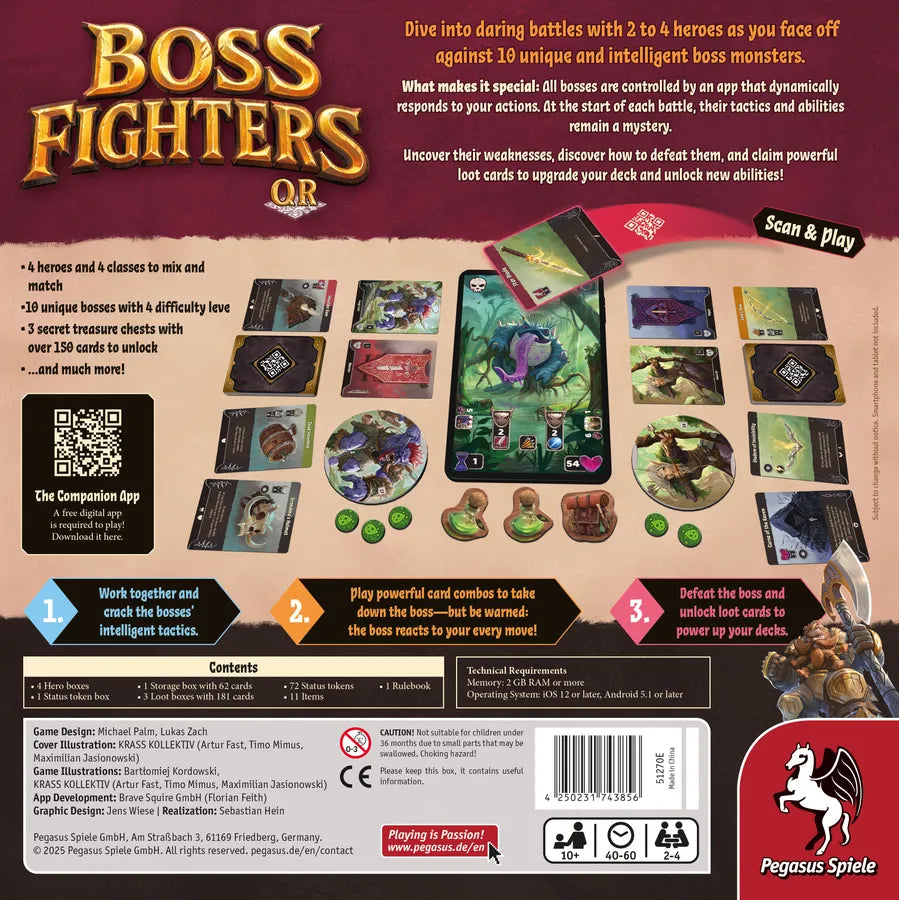 Boss Fighters QR - retro scatola