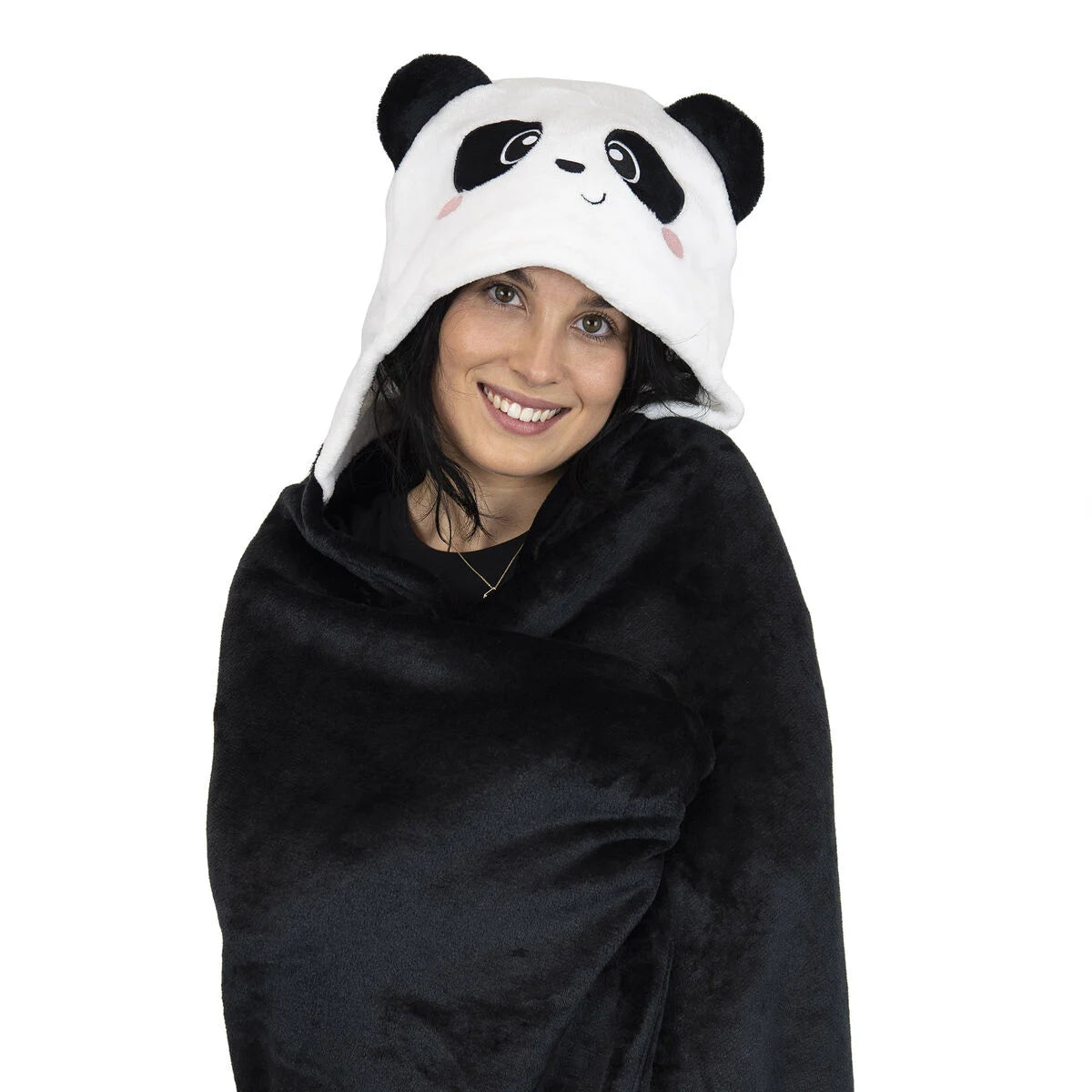 Coperta con Cappuccio Legami Panda - Cosy Hugs - Centroscuola