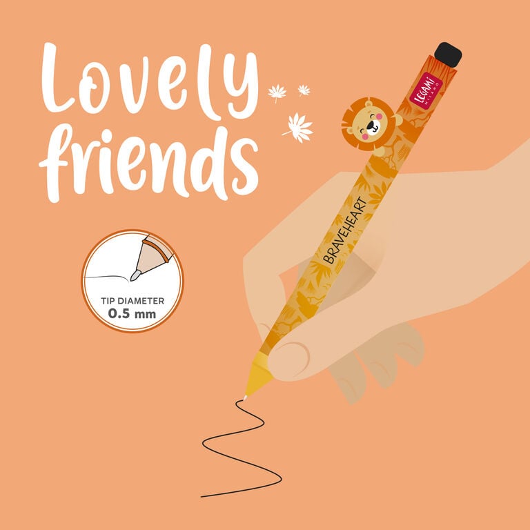Penna Gel Lovely Friends Lion Legami - vista 3