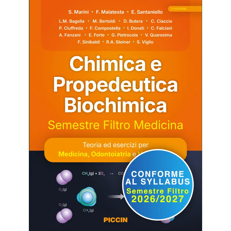 Copertina di Chimica e Propedeutica Biochimica - Semestre Filtro Medicina, Piccin - Nuova Libraria
