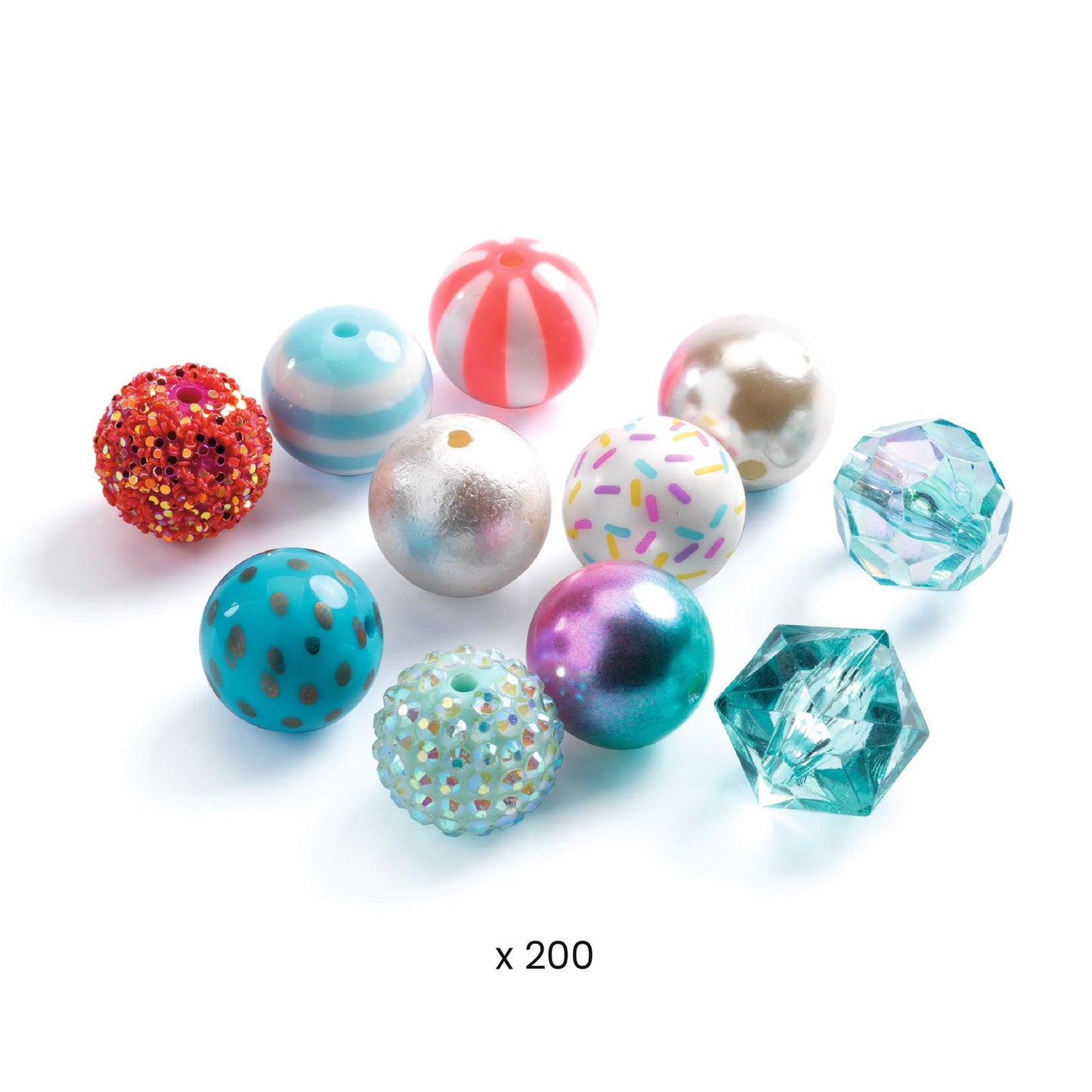 Perline Bubble argento - 200 pezzi