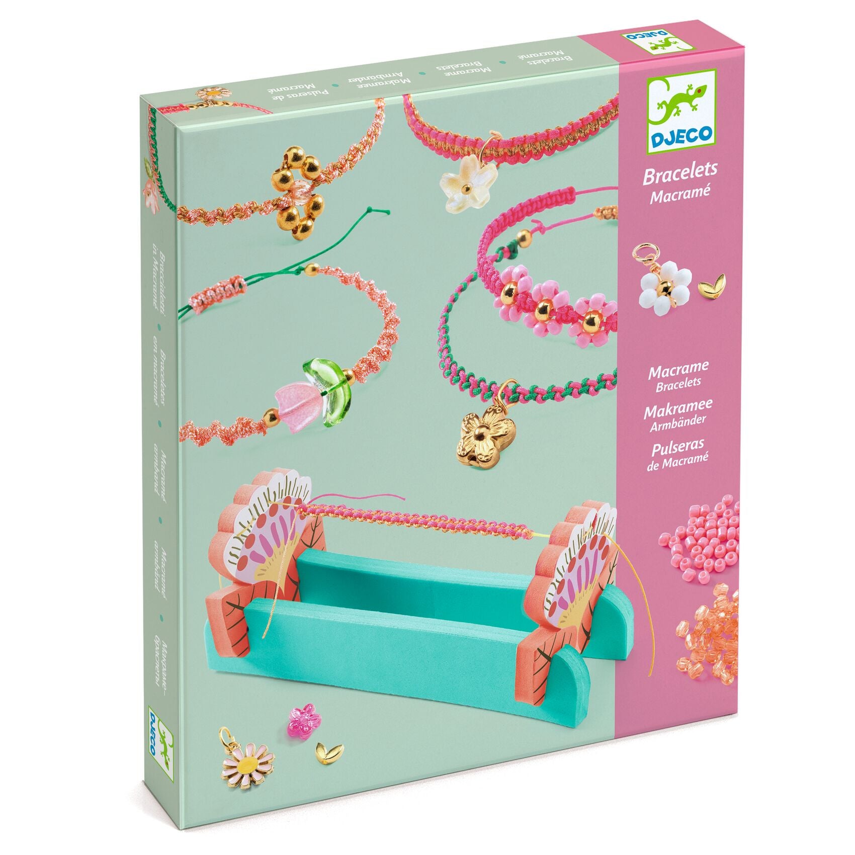 Bracciali Macramè Djeco Rosa - confezione