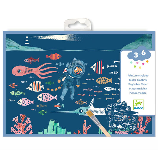 Pittura Magica da Rivelare Nell'Oceano Djeco - kit pittura ad acqua per bambini