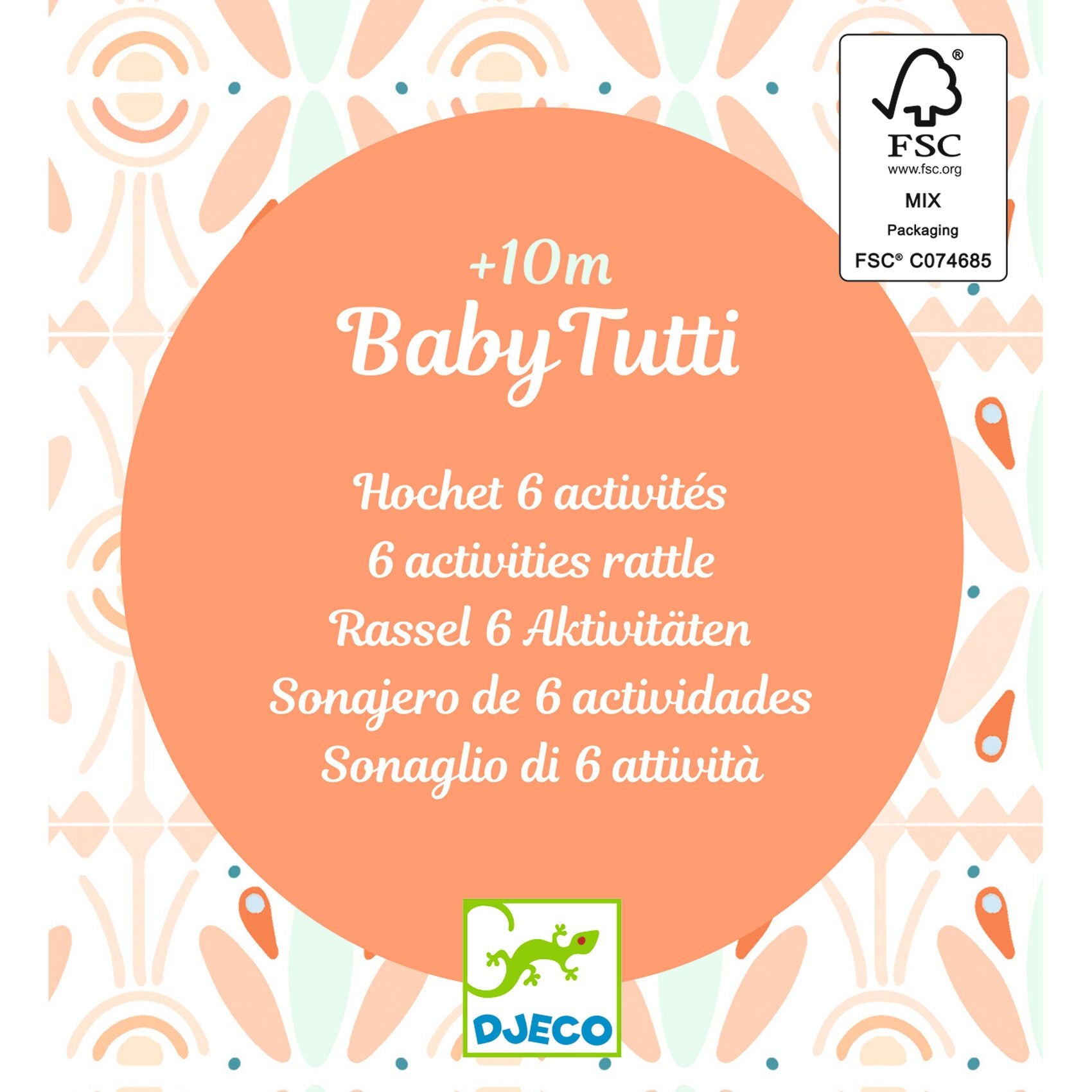 BabyTutti - Sonaglio neonati Djeco retro confezione