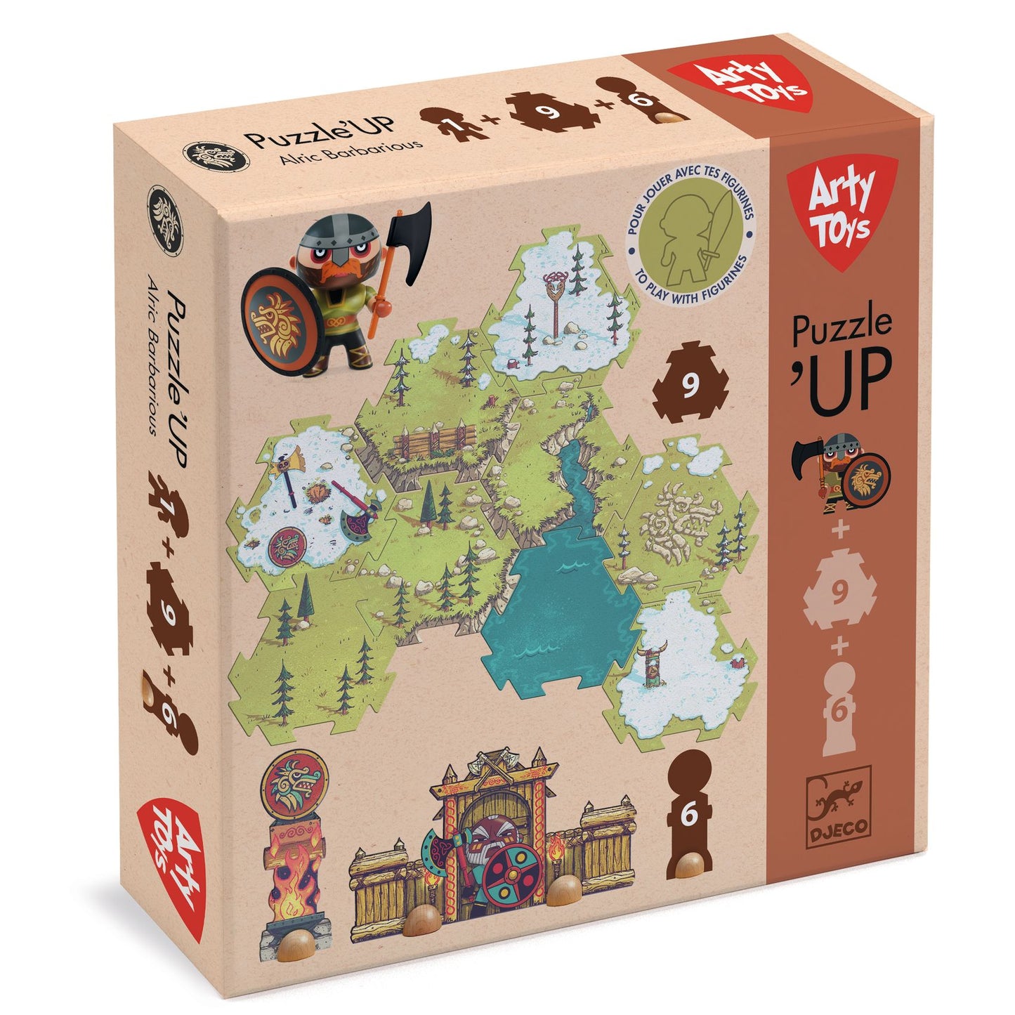 Puzzl'Up Alric Barbarious Djeco - puzzle e personaggio Arty Toys