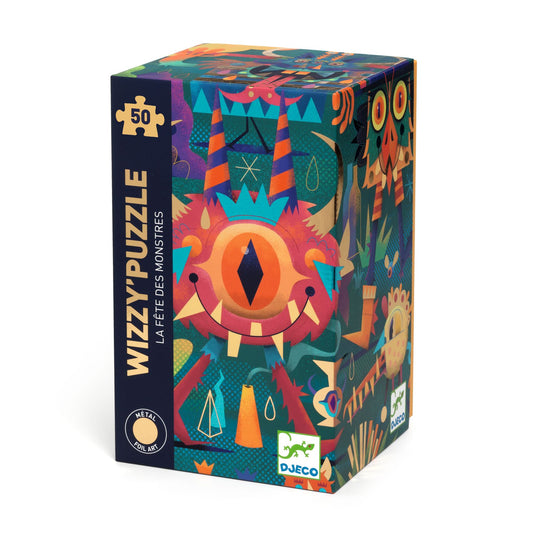Wizzy Puzzle Metallizzato La Festa dei Mostri Djeco 50 pezzi
