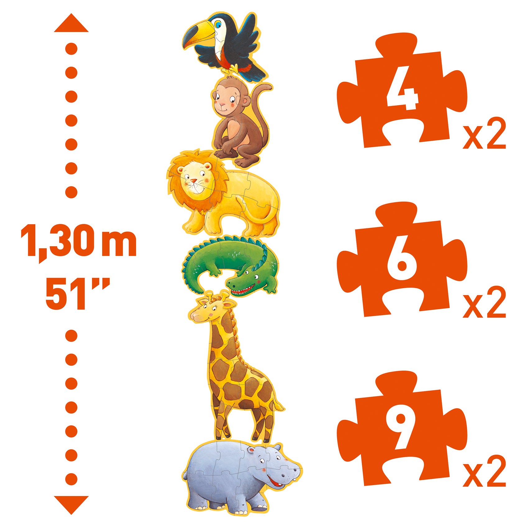 Puzzle gigante progressivo - Marmoset & friends - Centroscuola